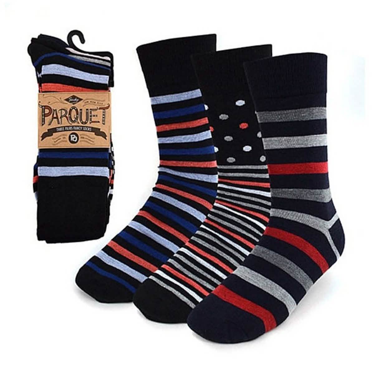 15 paires : chaussettes fantaisie à motifs en parquet pour hommes