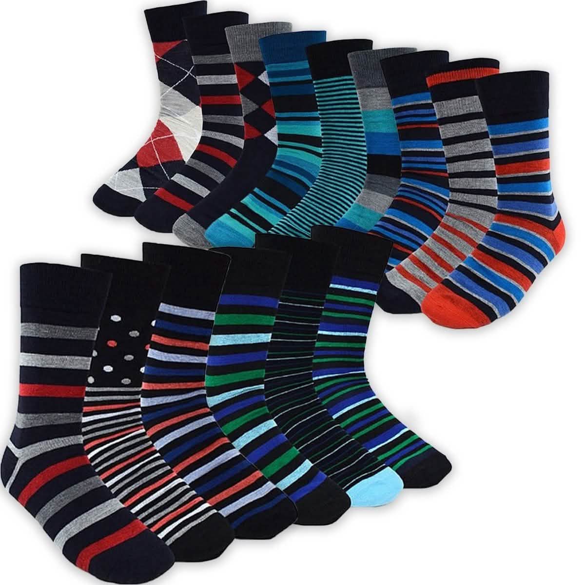 15 paires : chaussettes fantaisie à motifs en parquet pour hommes