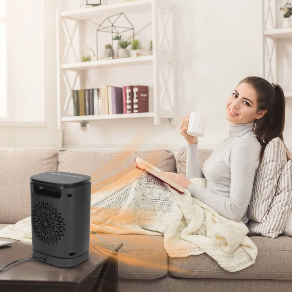 Radiateur Soufflant Électrique Céramique 1500W avec 3 Modes, Télécommande, Affichage Numérique