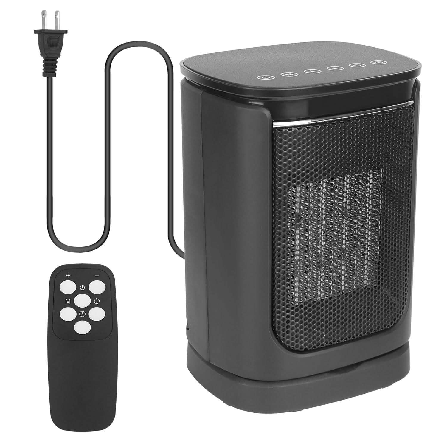 Radiateur Soufflant Électrique Céramique 1500W avec 3 Modes, Télécommande, Affichage Numérique