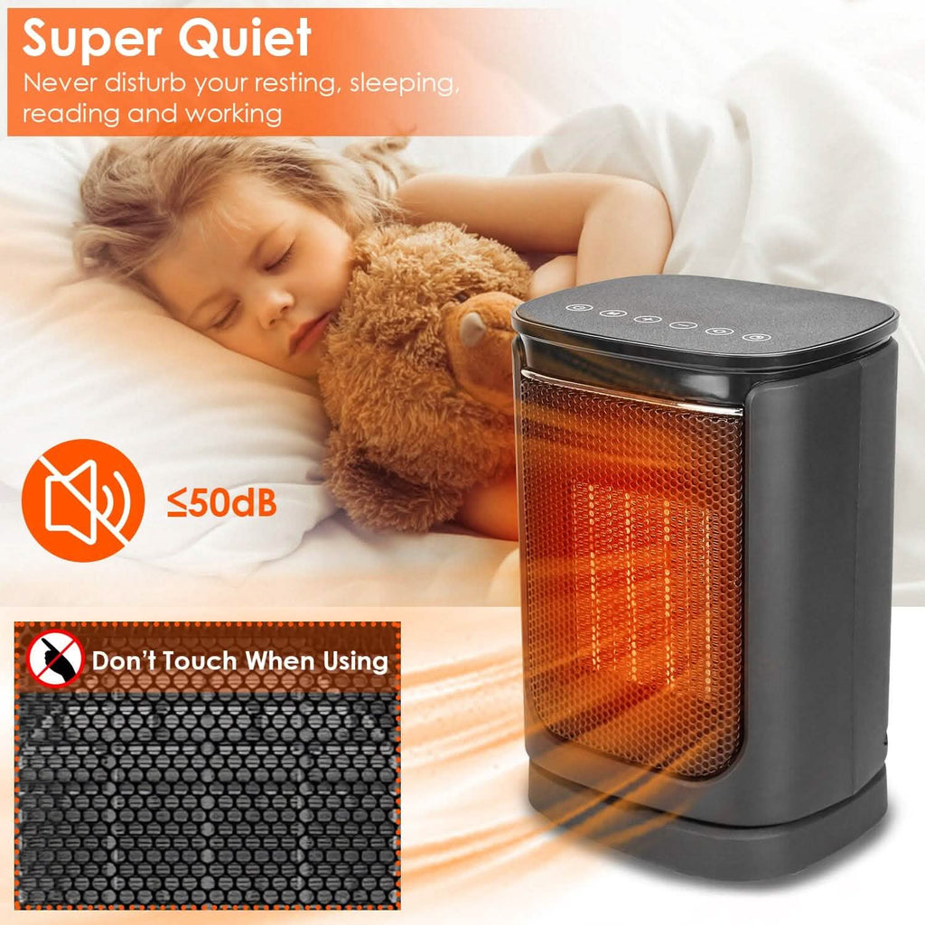 Radiateur Soufflant Électrique Céramique 1500W avec 3 Modes, Télécommande, Affichage Numérique