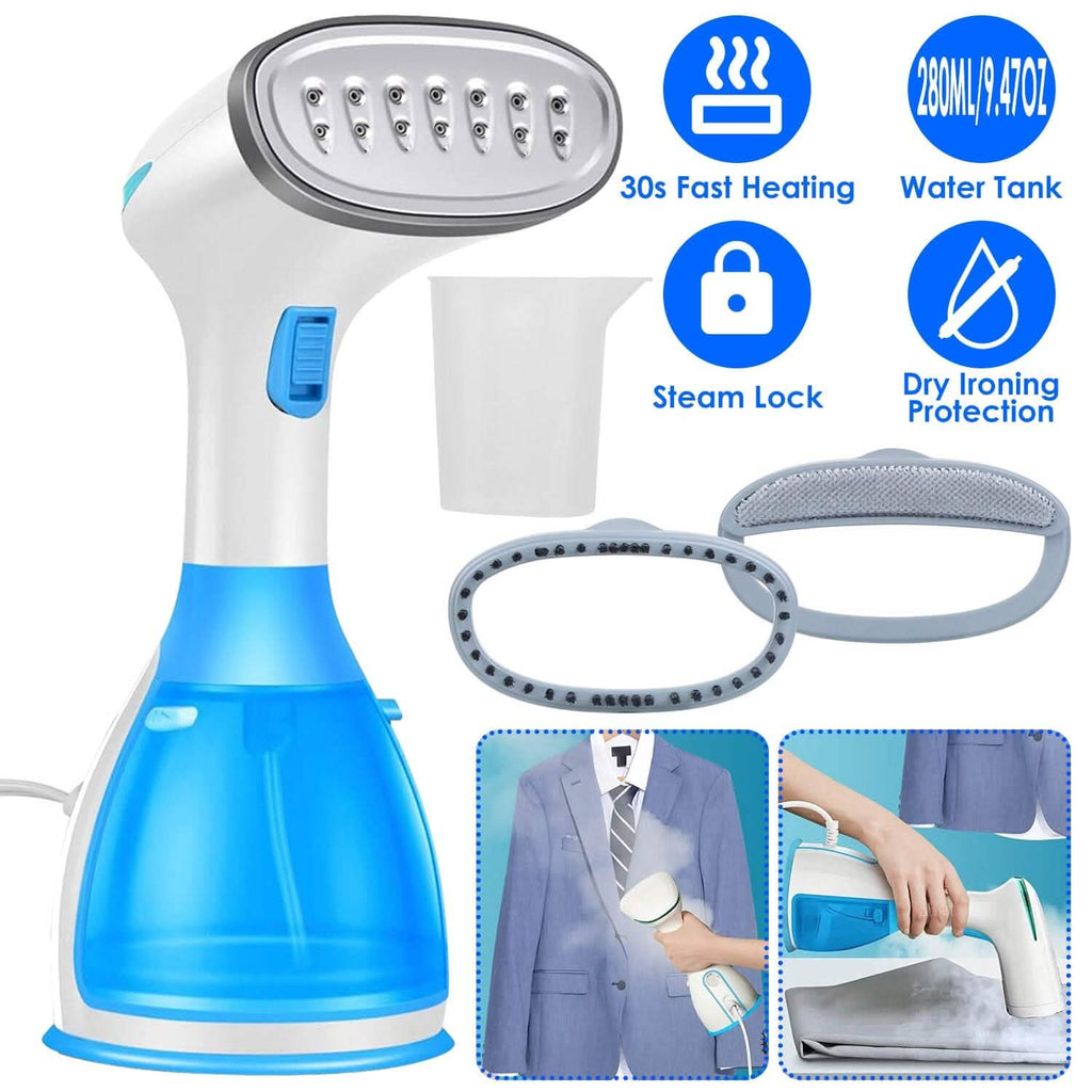 Défroisseur Vapeur Portable 1500W avec 2 Brosses