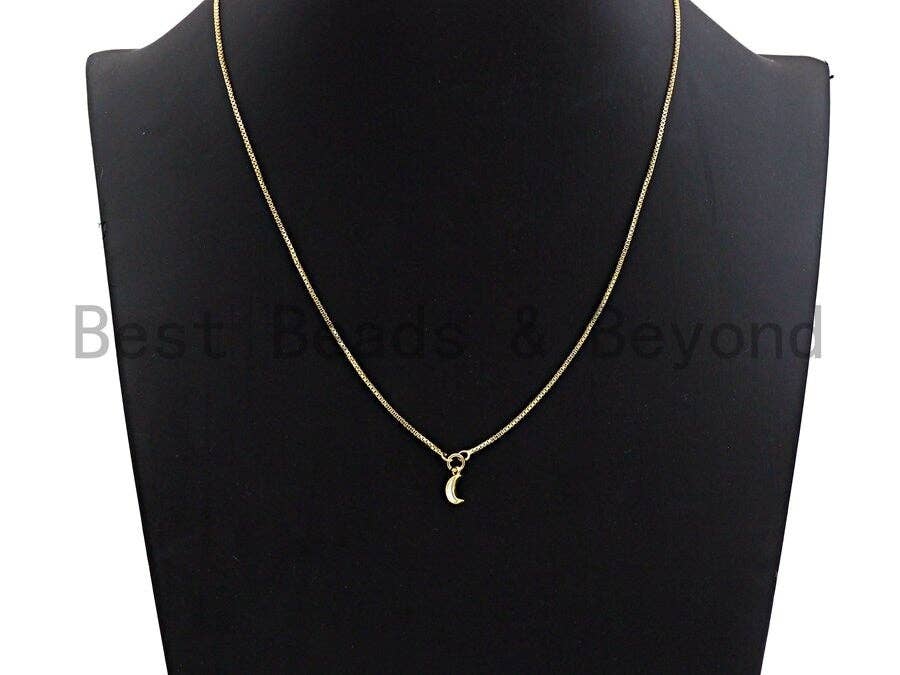 NEW Enamel Crescent moon Pendant,Cz Micro Pave Oil Drop Moon pendant,Enamel Charm,Enamel Jewelry,6x10mm,sku#Z387