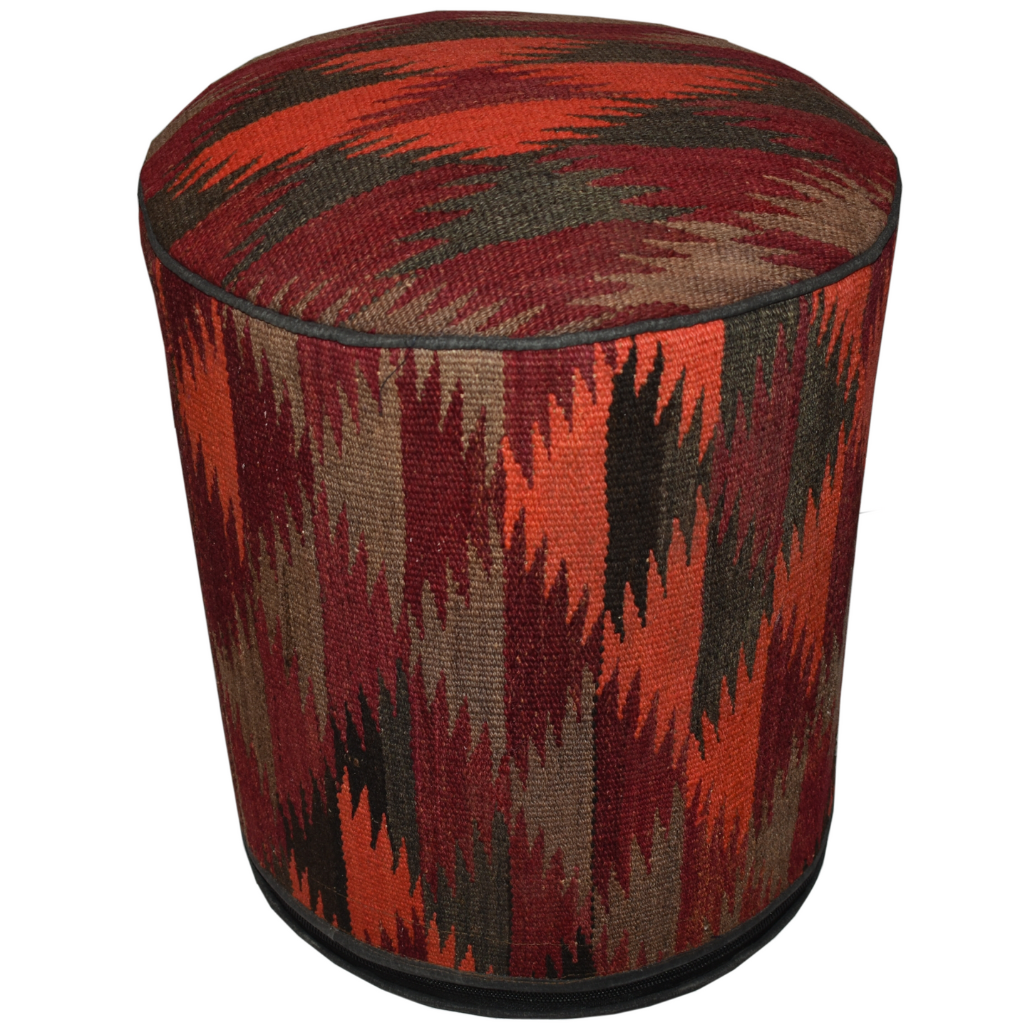 One of a Kind Kilim Rug Pouf Ottoman foot stool - #154