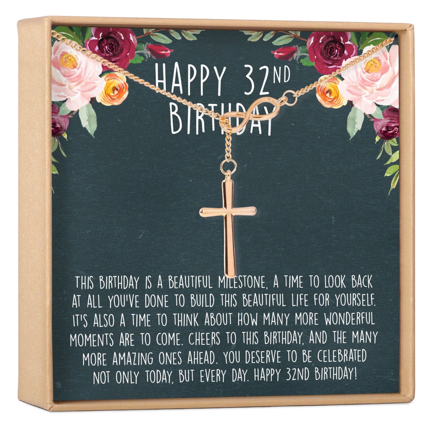 32nd Birthday Necklace, Multiple Styles