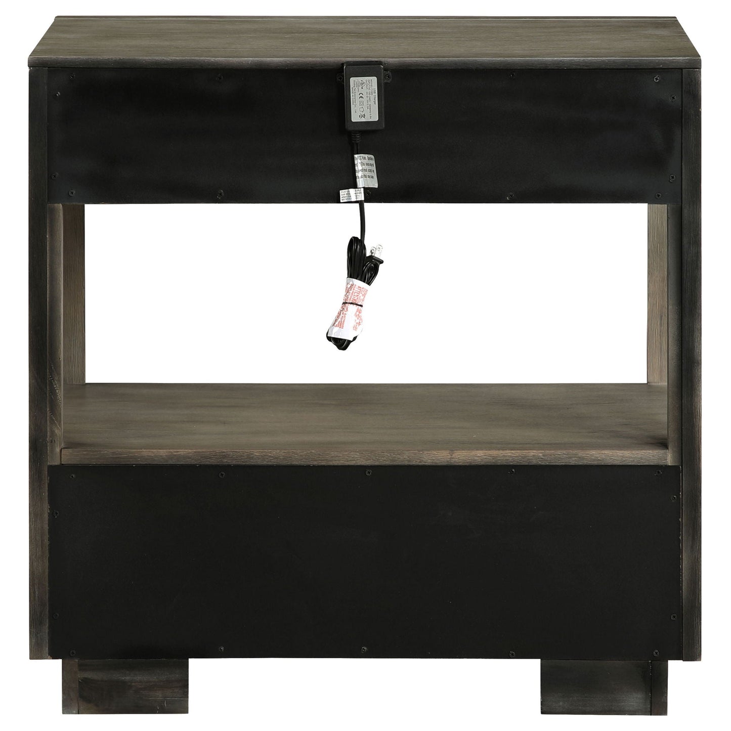 Durango 2-drawer Nightstand Bedside Table Taupe Oak