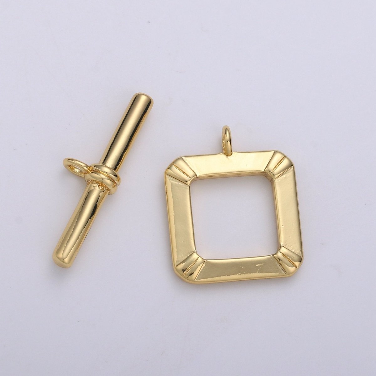 15mm 14K Gold Filled Toggle Clasp Square ot Clasp for Jewelry Making Supply K-829