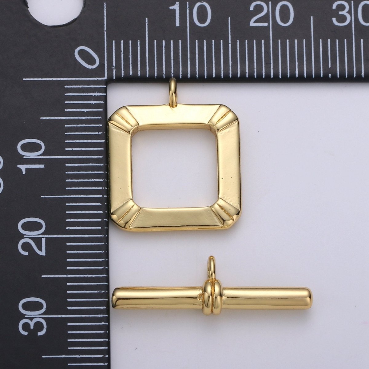 15mm 14K Gold Filled Toggle Clasp Square ot Clasp for Jewelry Making Supply K-829