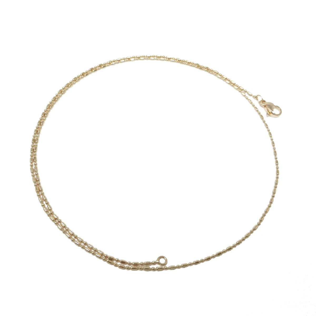 16, 17.8, 19.8 Inches Gold Filled Bead Necklace - 1.2mm, 14K Gold Filled Bead Necklace w/Lobster Clasps | CN-903, CN-904, CN-905 Clearance Pricing