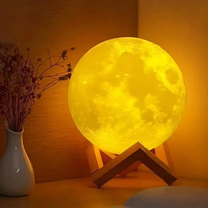 16 Colors Lunar Table Lamp with Remote Control, Creative Small Night Lamp