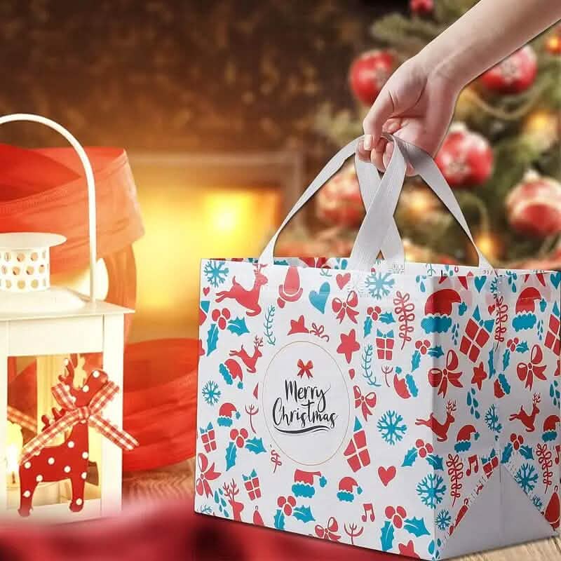 16-Pieces: Large Reusable Non-Woven Shopping Bags