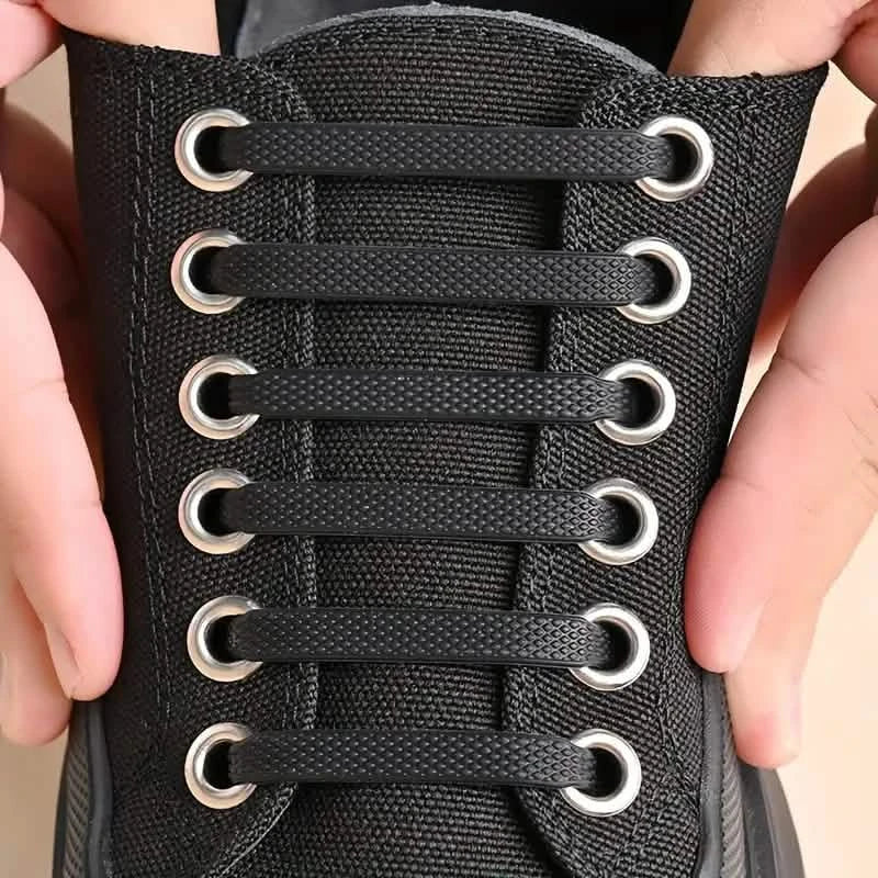 Lot de 16 : Lacets élastiques en silicone – Sans nœud pour chaussures de skate, décontractées et baskets