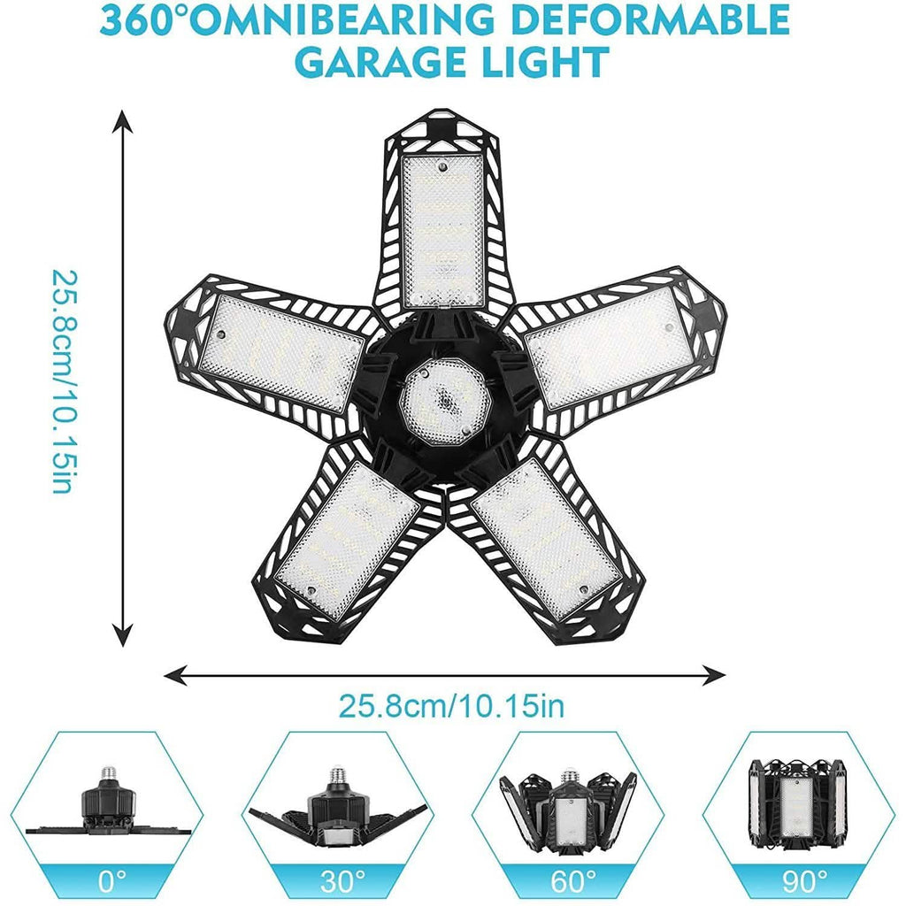 Plafonnier de garage 16000LM avec 6 panneaux LED