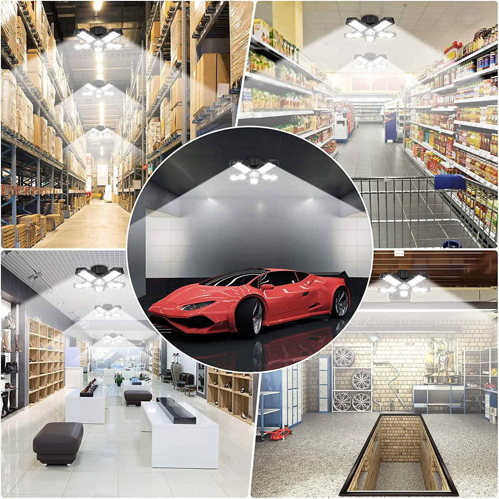 Plafonnier de garage 16000LM avec 6 panneaux LED