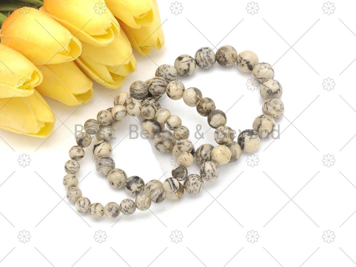 Light Yellow Jasper Stretchy Bracelet, EF82