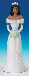 ブライズメイド / ブライド - A.A. ホワイトドレス - 高さ4-1/2インチ、12個入り