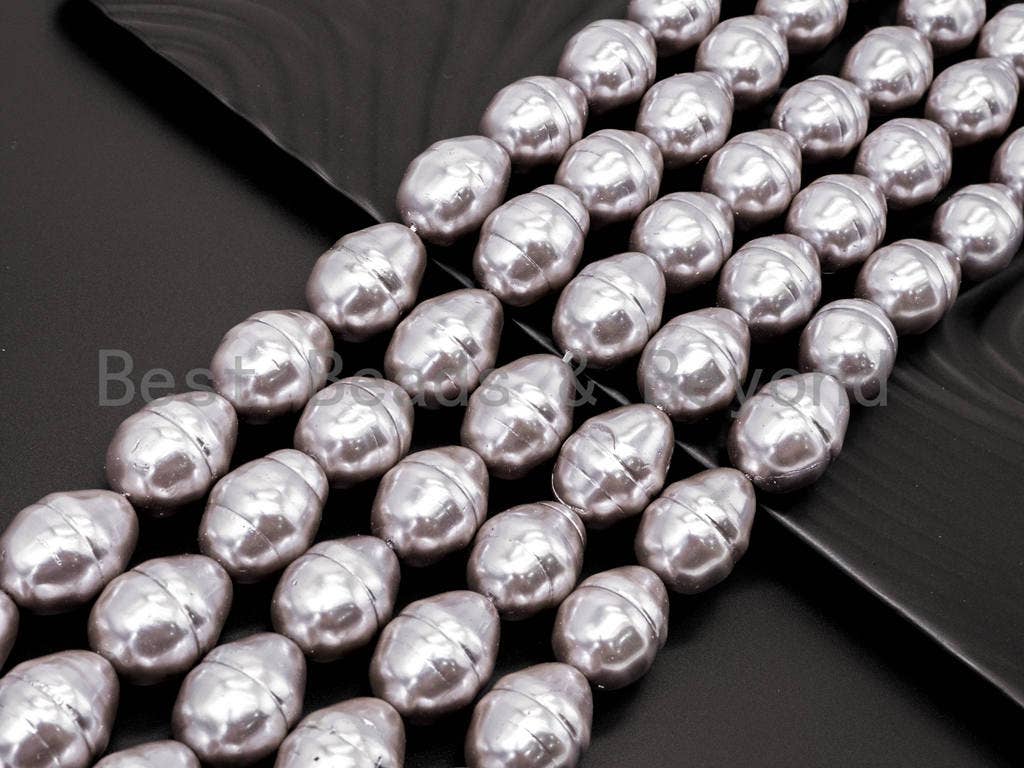 Gray Natural Mother of Pearl Large Baroque shape beads,17x23