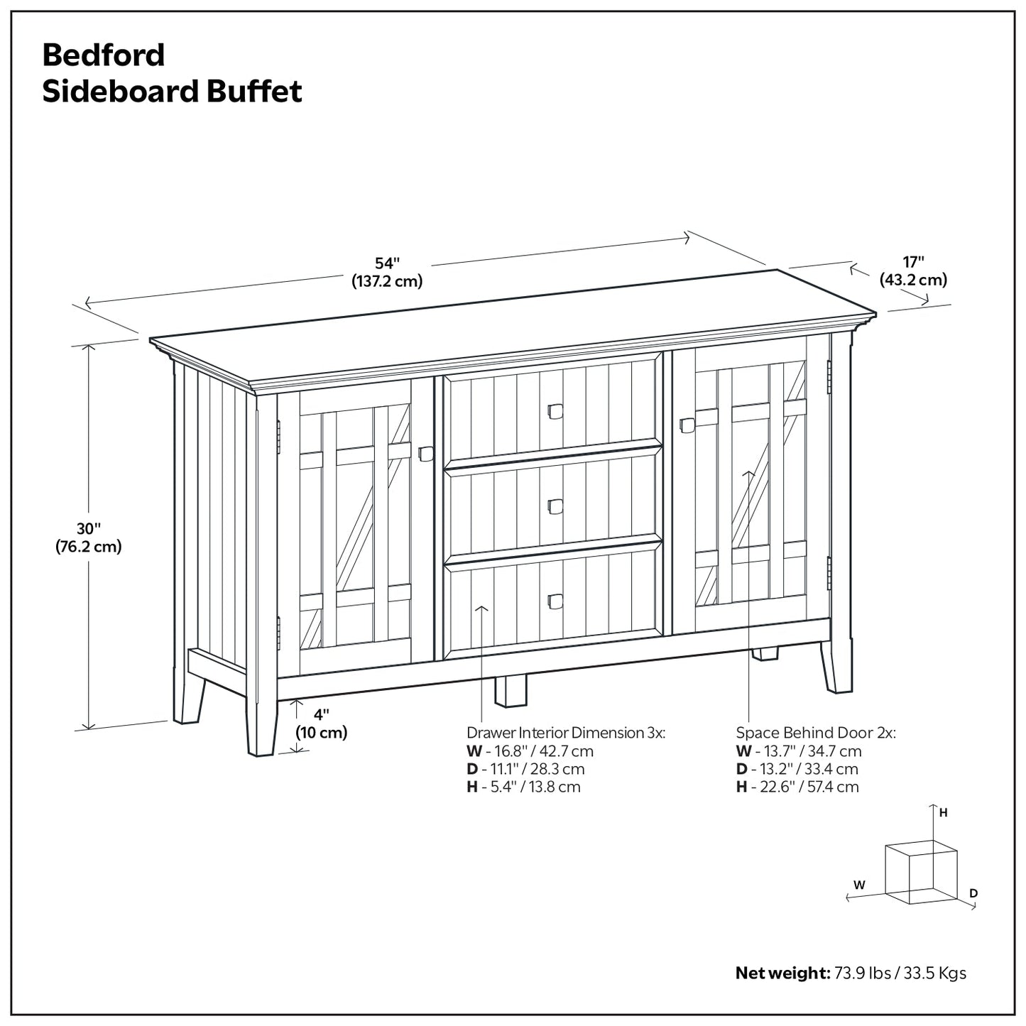 Bedford Sideboard Buffet