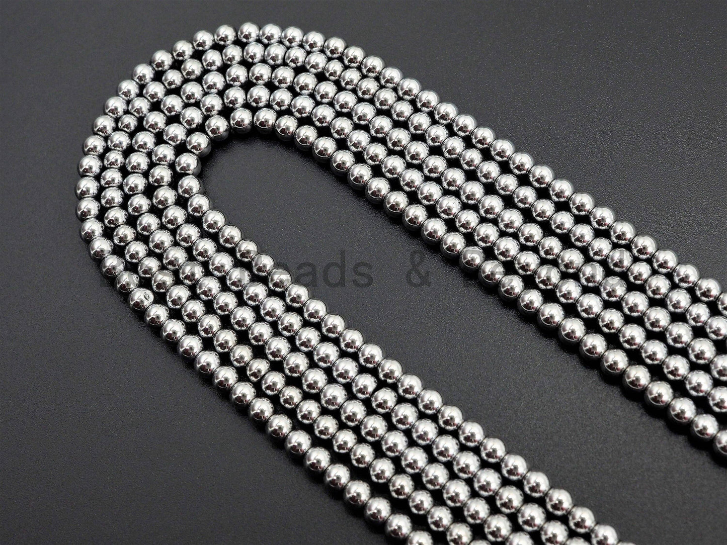 Darker Silver Hematite Beads-2mm/3mm/4mm/6mm/8mm/10mm, sku#s117
