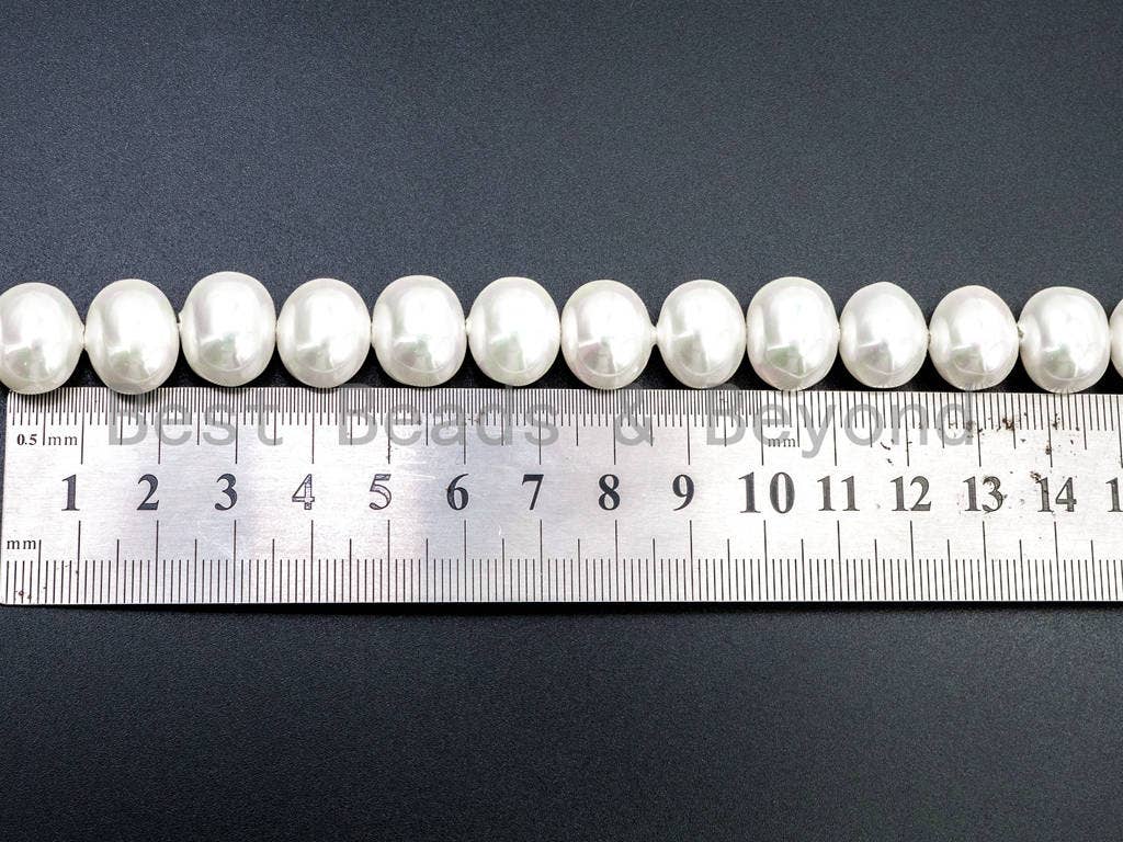 Quality Natural AB White Mother of Pearl Beads, SKU#T56C