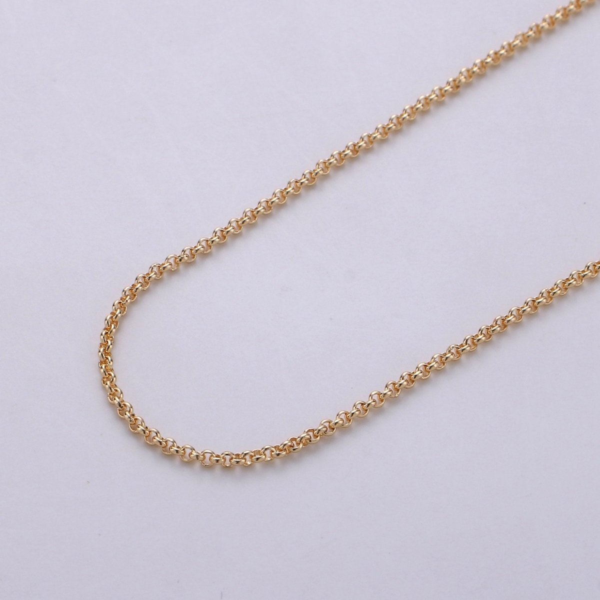 16K Gold Filled ROLO Cable Chain By Yard For Jewelry Making, Lead Free Nickel Free Chain For Necklace Bracelet Anklet Supply Component | ROLL-277/824