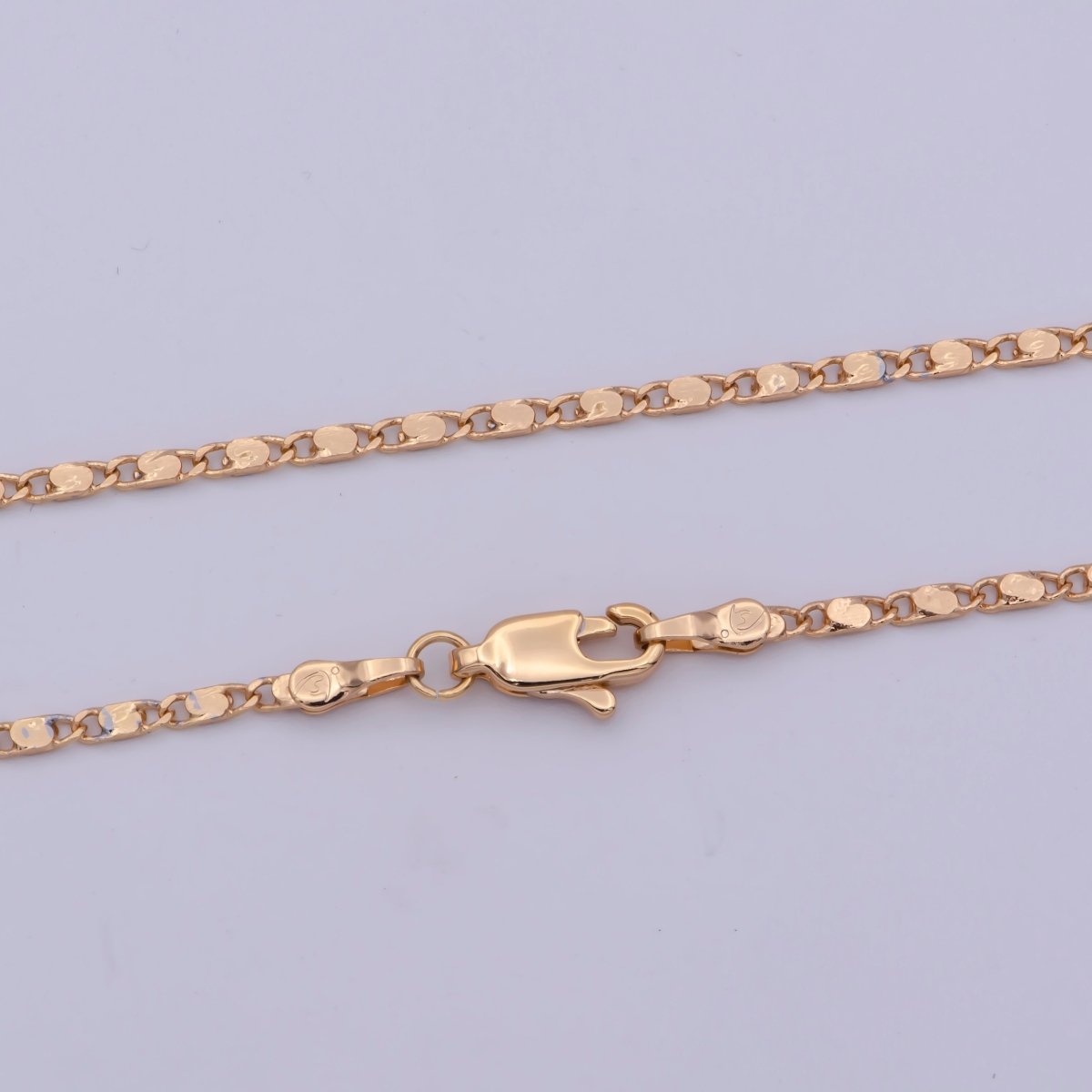 1.6mm Mariner Anchor Link Chain Necklace 18K Gold Filled Chain Necklace Ready to wear 18 inch Necklace | WA-474 Clearance Pricing