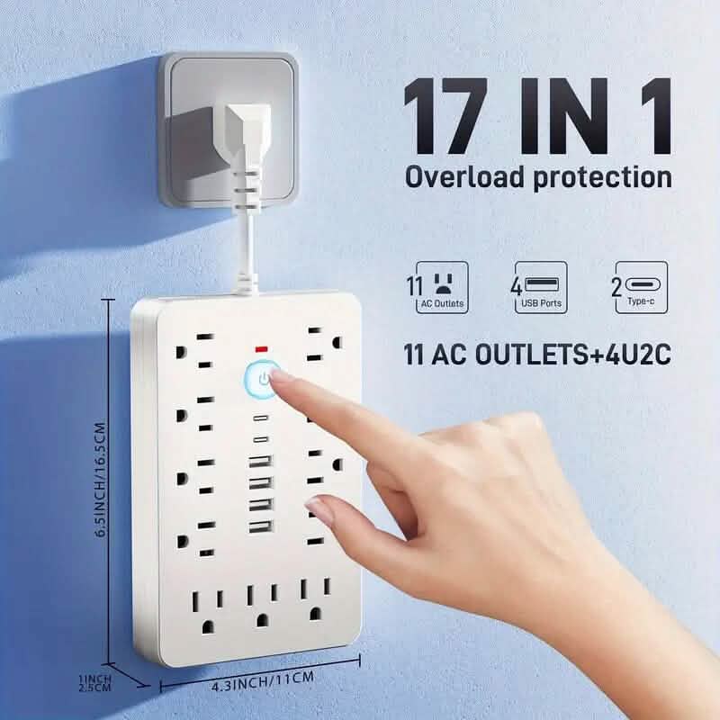 17-in-1 Power Strip with Overload Protection