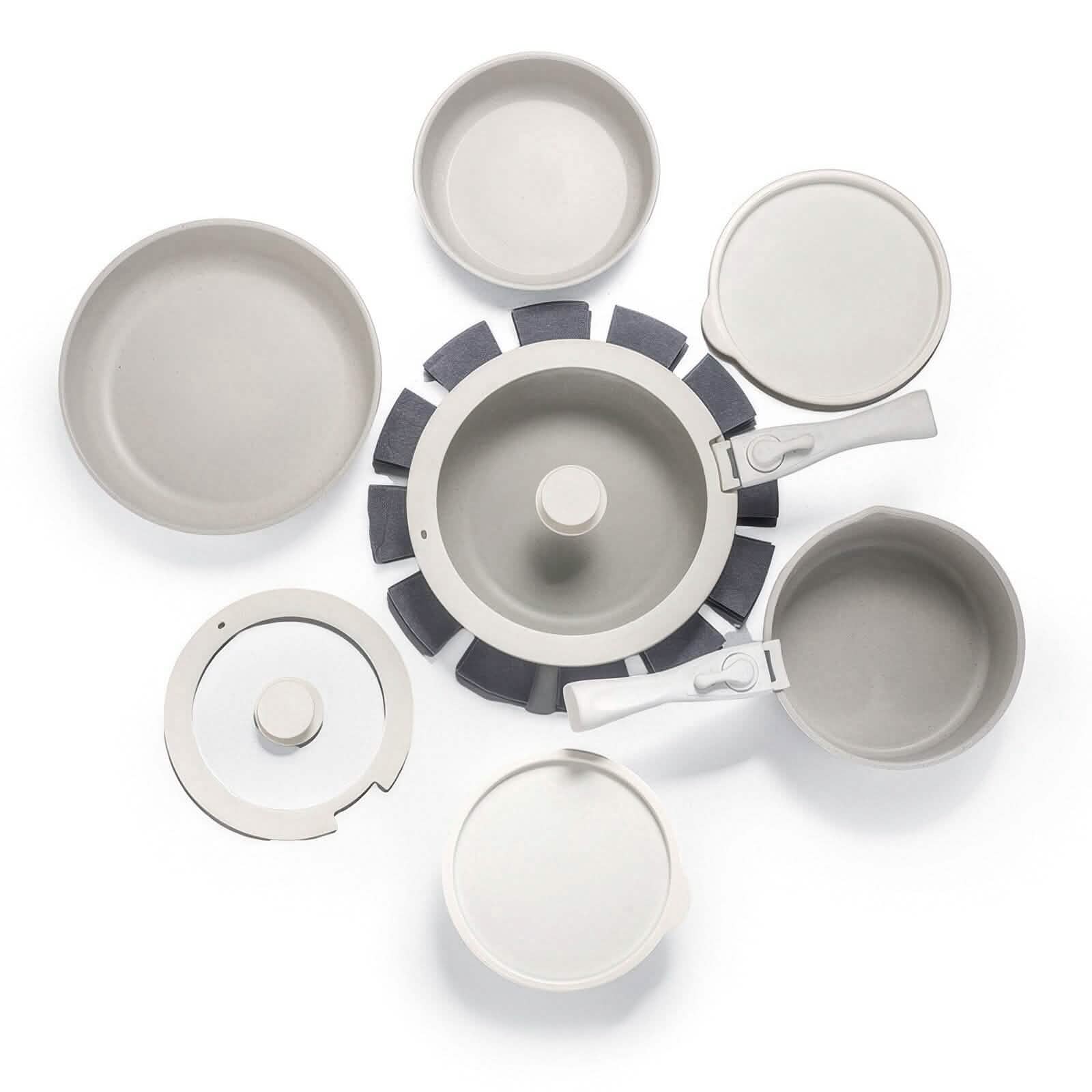 17-Pieces: Nonstick Cookware Set Induction Kitchen Pots and Pans