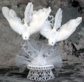 Décoration de gâteau d'anniversaire de mariage - E39 - Colombes sur Cœur
