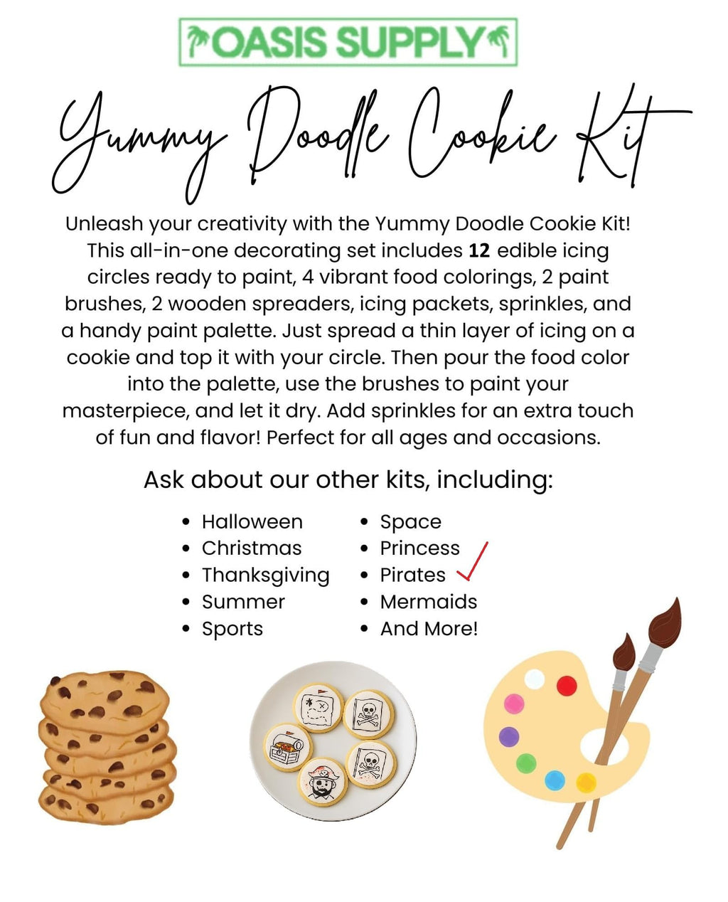 Back-to-School Yummy Doodle Cookie Decorating Kit – Fun Classroom or Home Activity for Kids