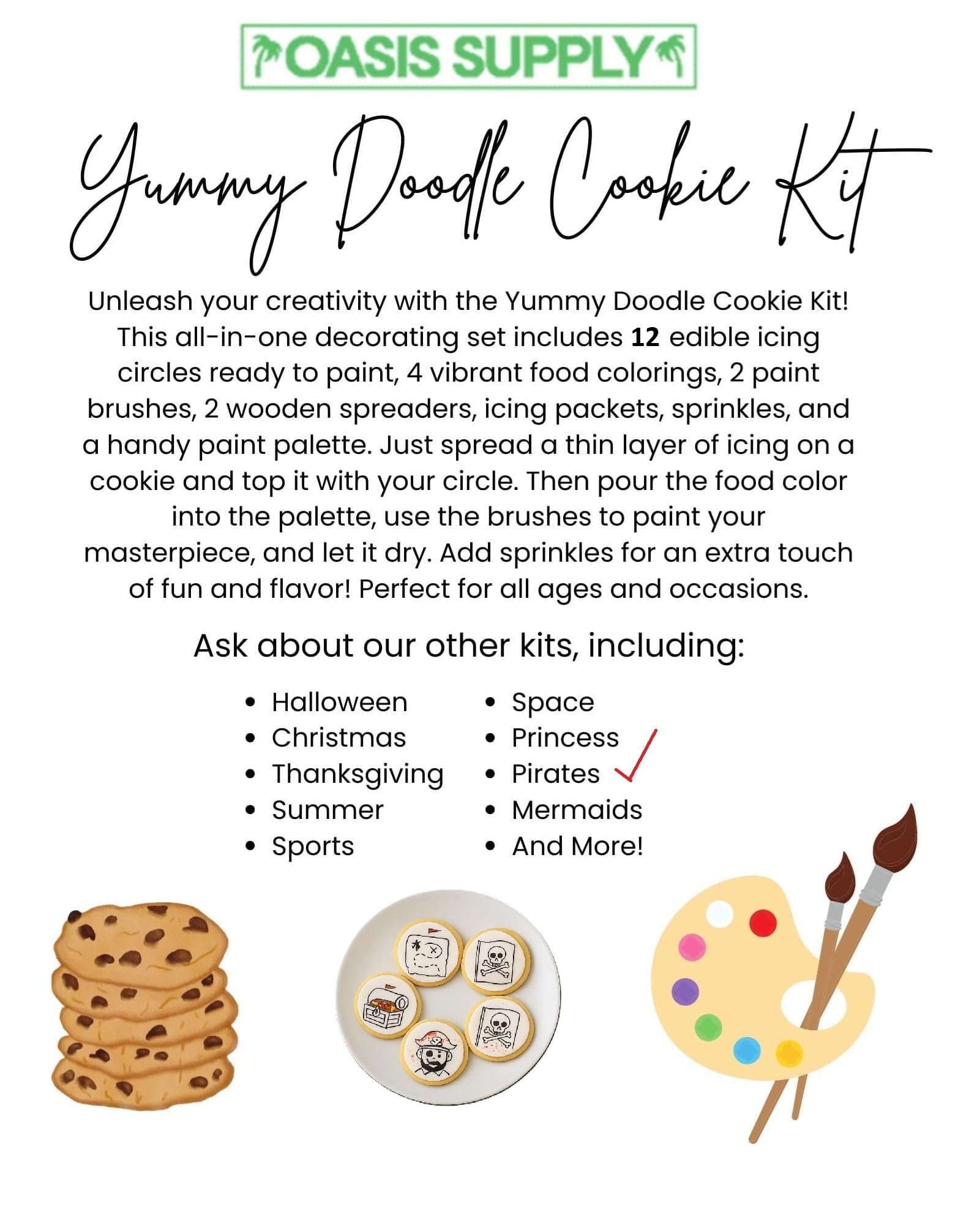 Back-to-School Yummy Doodle Cookie Decorating Kit – Fun Classroom or Home Activity for Kids