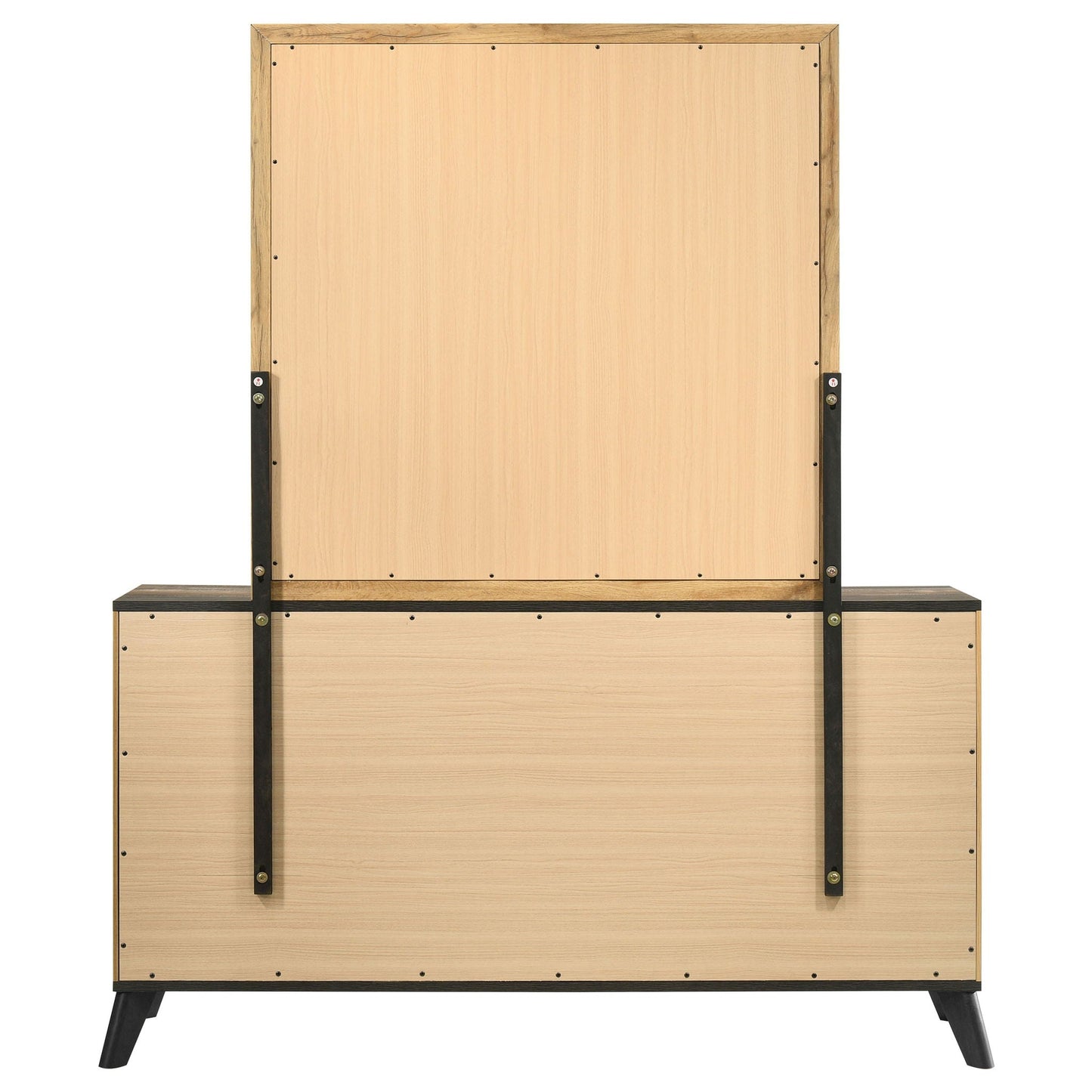 Kaywood 6-drawer Dresser and Mirror Natural Pine