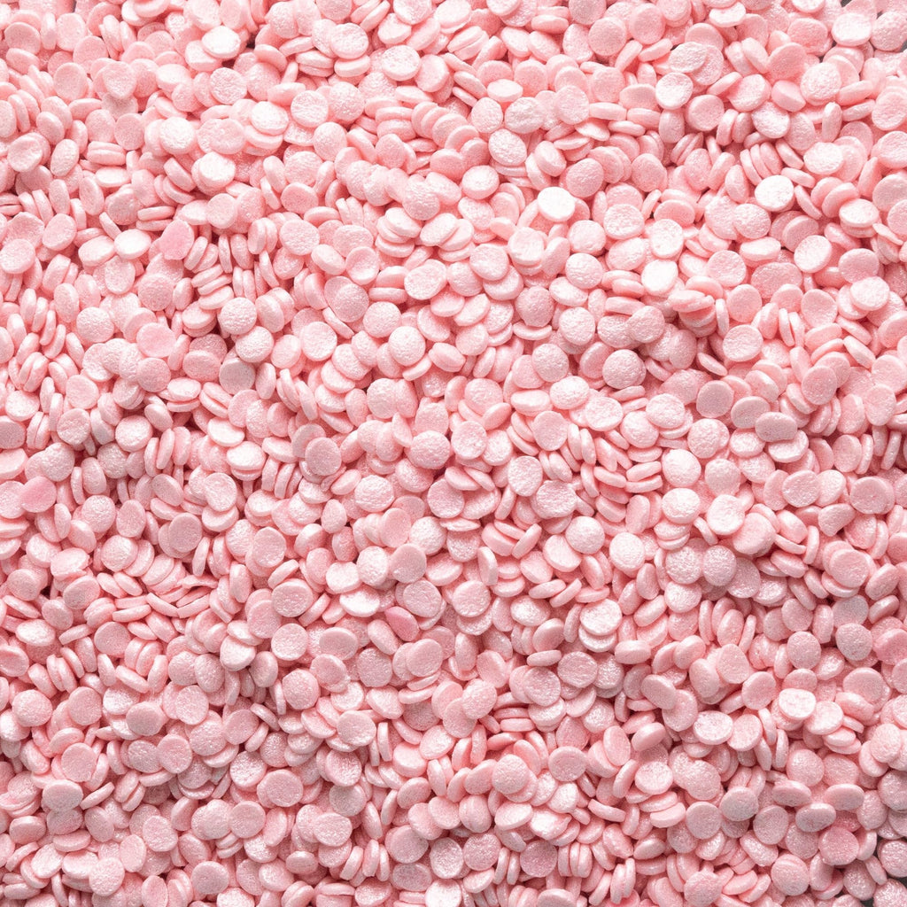 Oasis Supply Baby Shower Sprinkles & Sugar Shapes. Edible Decorations for Cakes, Cupcakes, and Cookies. Gender Reveal, Boy, Girl, and Neutral Party Baking Decorations (Pearl Quins - Pink)