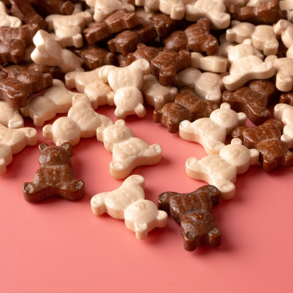 Oasis Supply – Sucres décoratifs et vermicelles pour baby shower. Décorations comestibles pour gâteaux, cupcakes et biscuits. Décorations de pâtisserie pour révélation du sexe, garçon, fille et fête neutre (ours en peluche – marron)