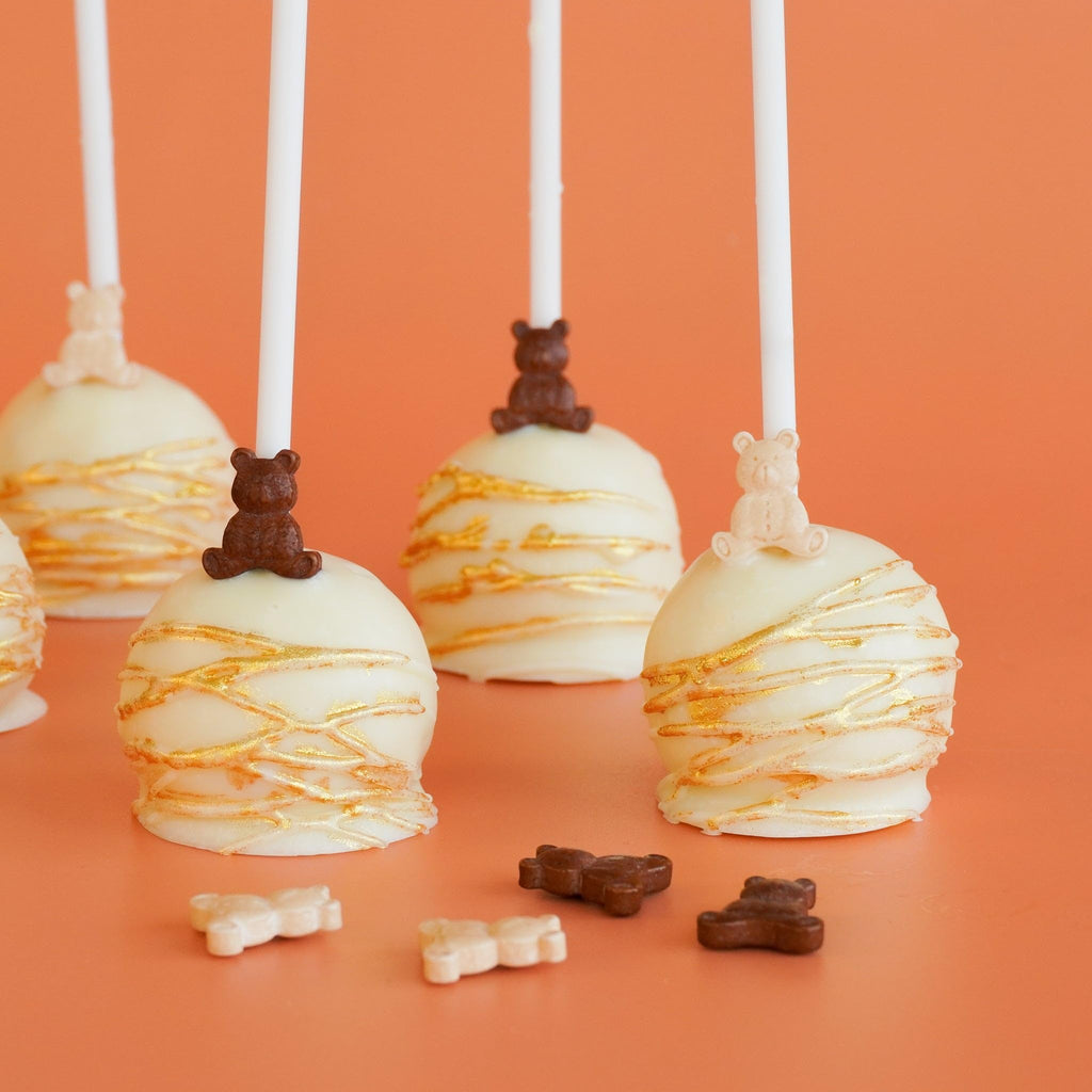 Oasis Supply – Sucres décoratifs et vermicelles pour baby shower. Décorations comestibles pour gâteaux, cupcakes et biscuits. Décorations de pâtisserie pour révélation du sexe, garçon, fille et fête neutre (ours en peluche – marron)