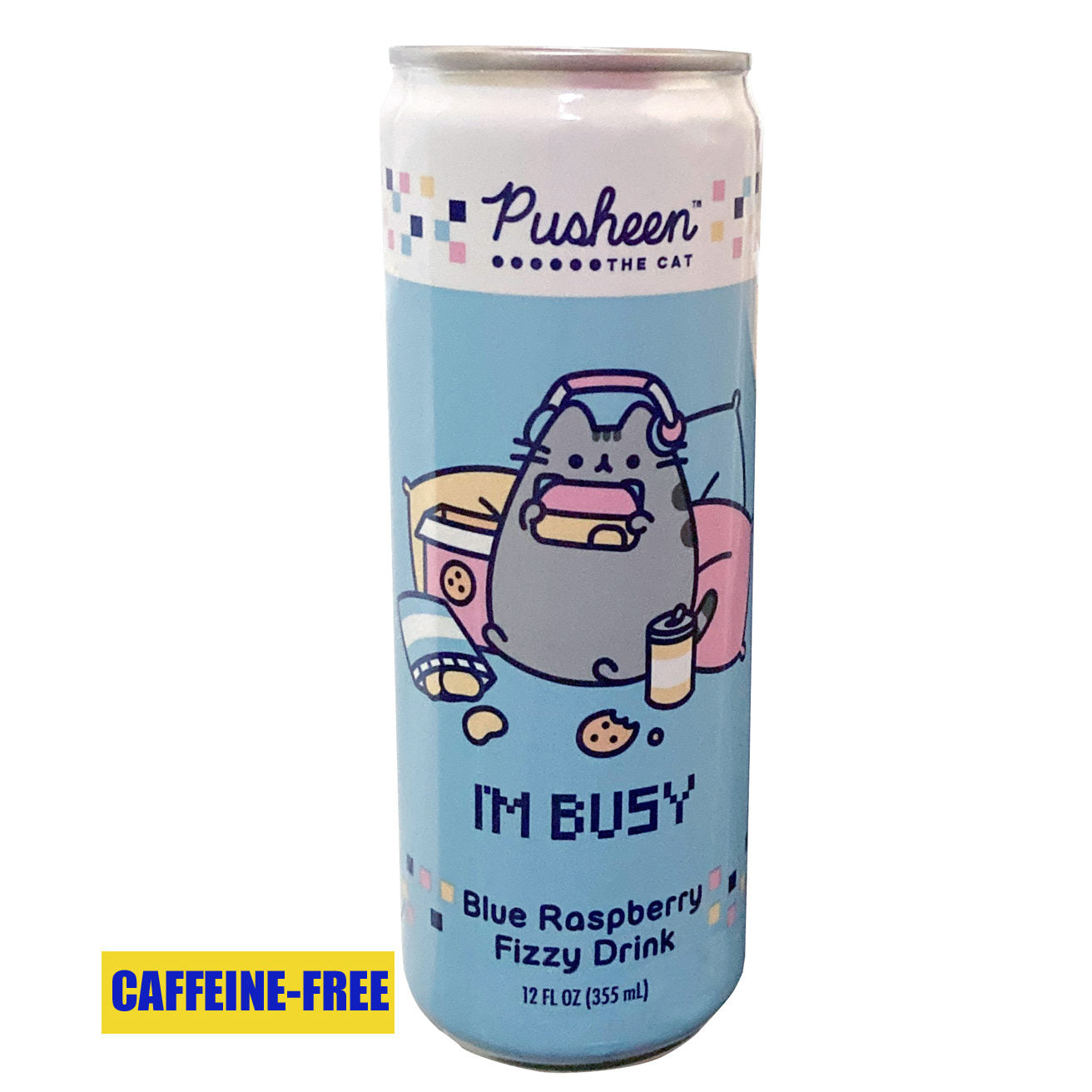 Pusheen I’m Busy Blue Raspberry Fizzy Drink
