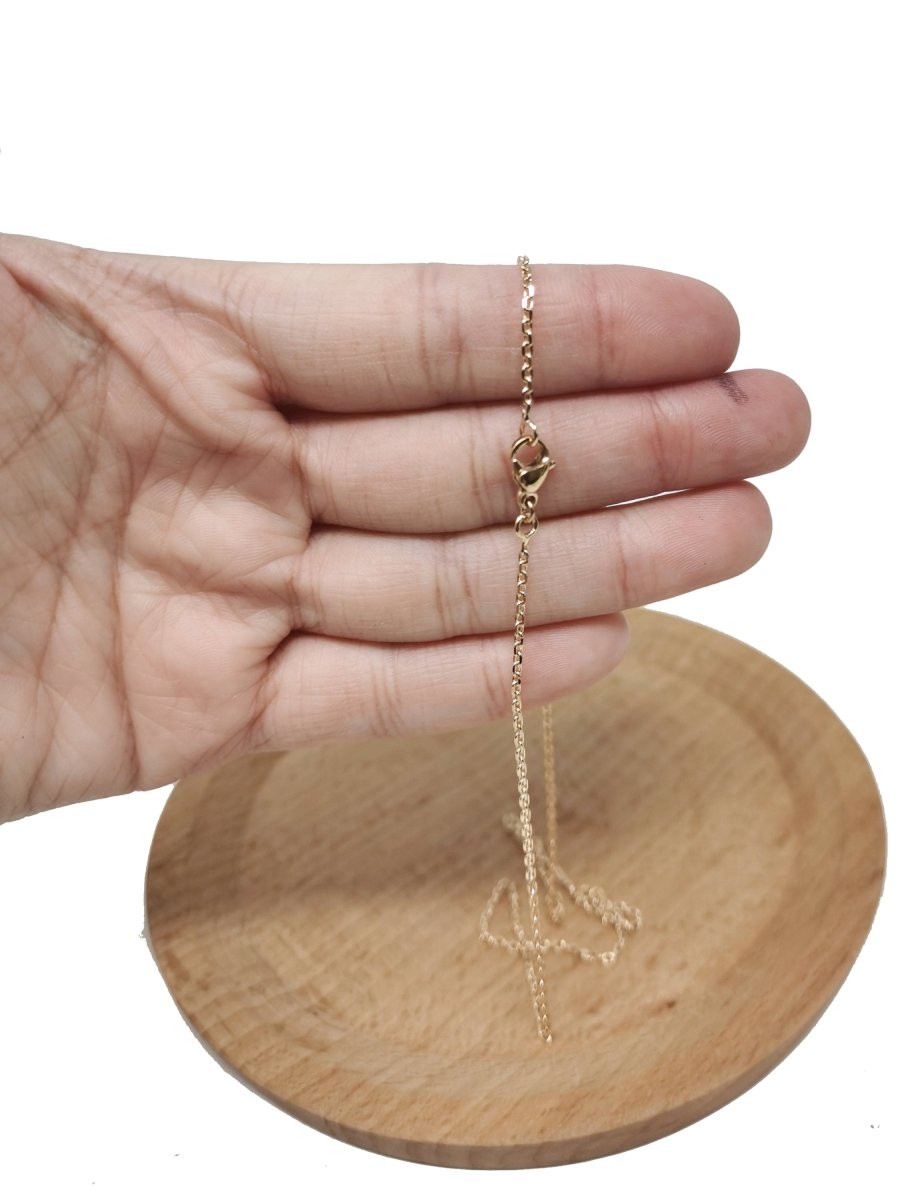 17.7'' Ready to Use 18K Gold Filled Thin Rolo Necklace Chain, Layering Rolo Chain Dainty Necklace, For Pendant Charm Necklace Making | CN-575