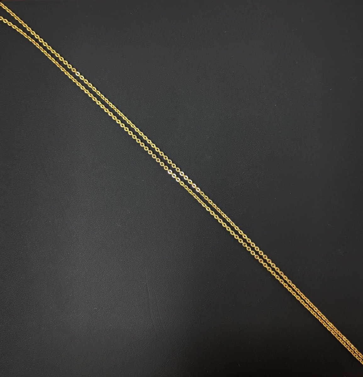 17.7'' Ready to Use 24K Gold Filled Thin Rolo Necklace Chain, Layering Rolo Chain Dainty Necklace, For Pendant Charm Necklace Making, Dainty 0.8mm Rolo Necklace w/ Spring Rings | CN-465