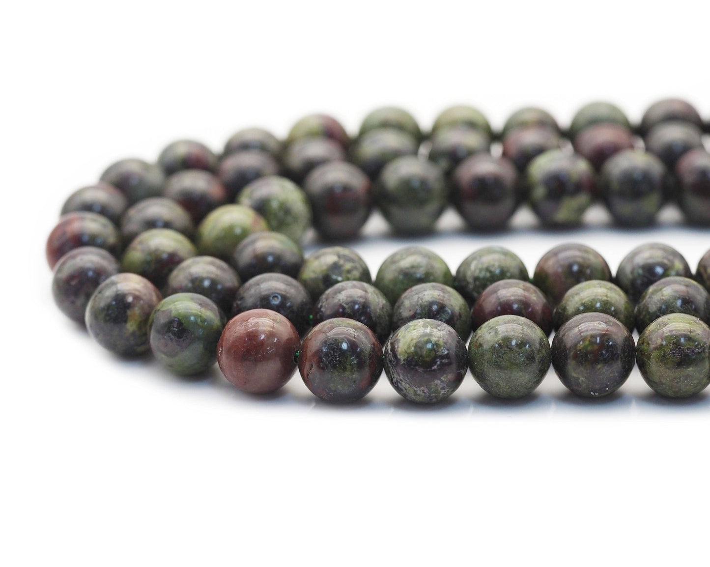 Genuine Dragon Blood Stone Round Smooth Beads, Sku#1426