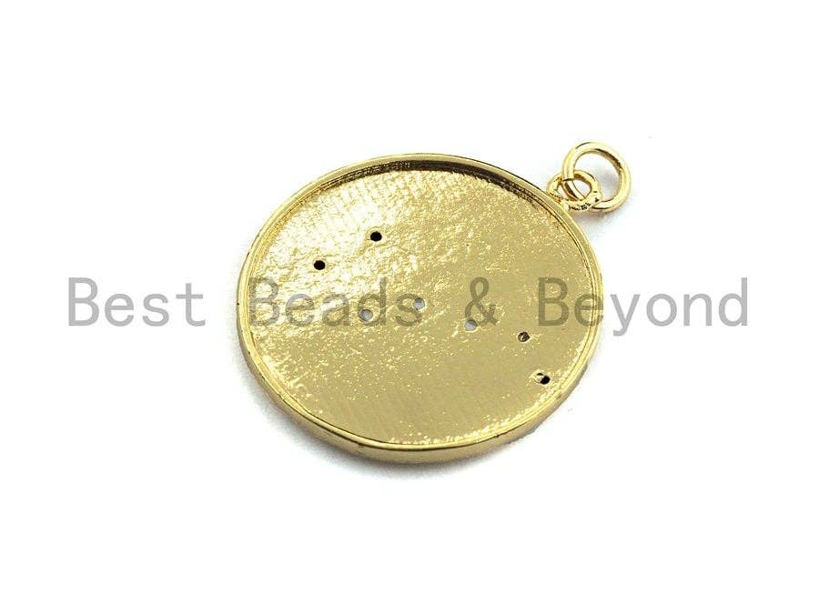 White Red Enamel Moon Big Dipper Star Charms Pendant, Enamel Pendant,Round Enamel, Oil Drop jewelry Findings, 24x28mm,sku#Z367