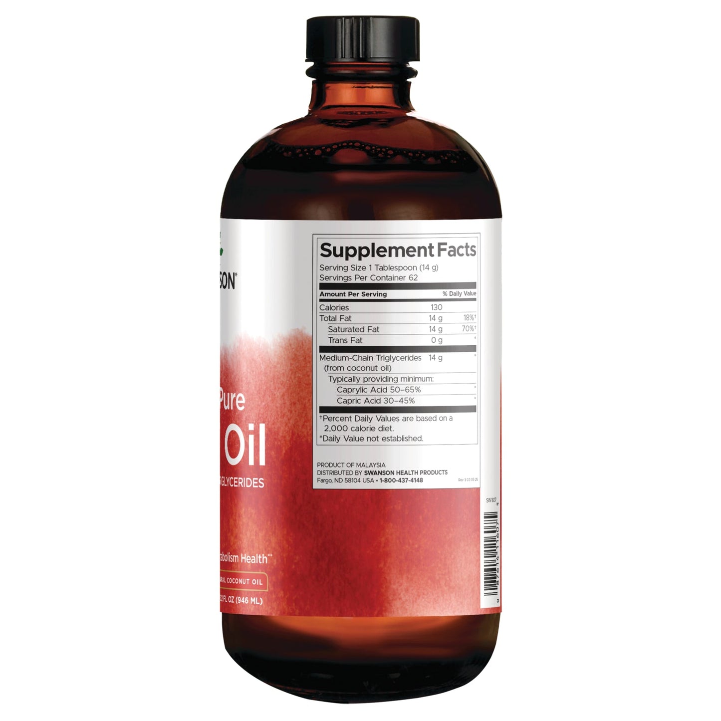 100% Pure MCT Oil Medium Chain Triglycerides