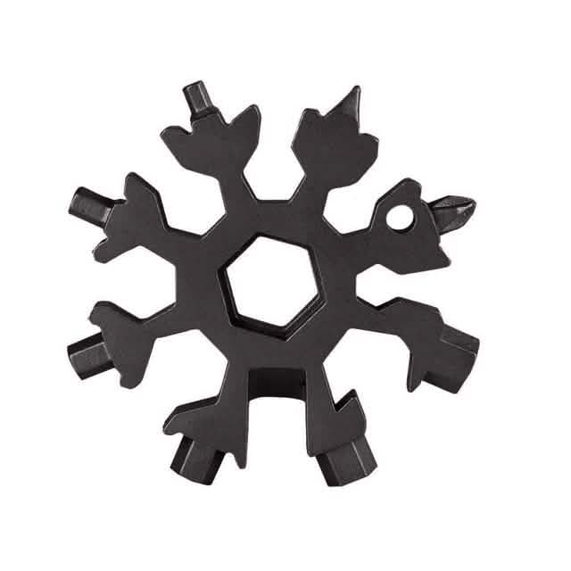 Outil multifonction 18-en-1 en forme de flocon de neige en acier inoxydable