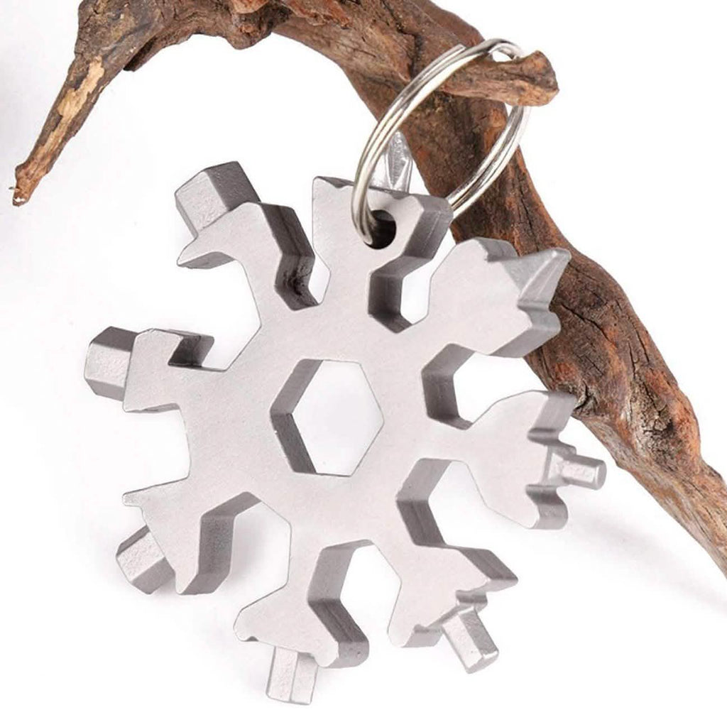 Outil multifonction 18-en-1 en forme de flocon de neige en acier inoxydable