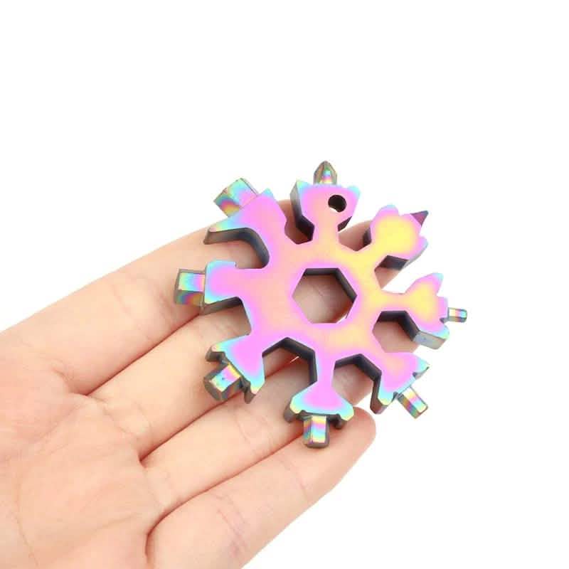 Outil multifonction 18-en-1 en forme de flocon de neige en acier inoxydable