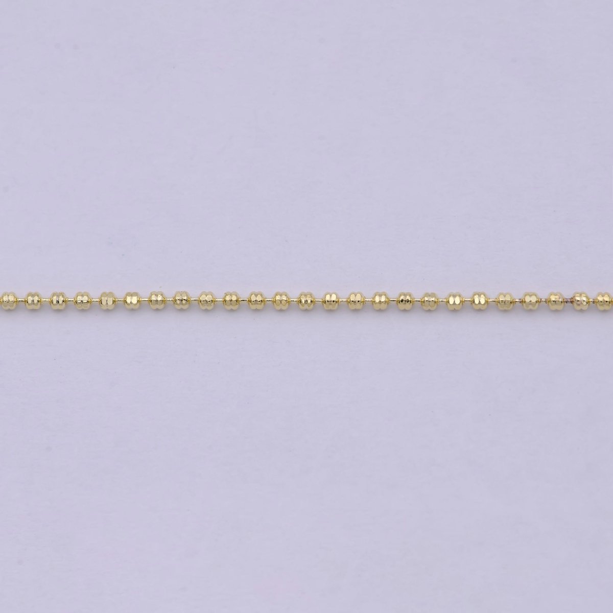 18 Inches Beaded Chain Necklace 14K Gold Filled Finished Chain Necklace, Dainty 1.1mm Bead Necklace w/ Spring Ring | WA-533 Clearance Pricing