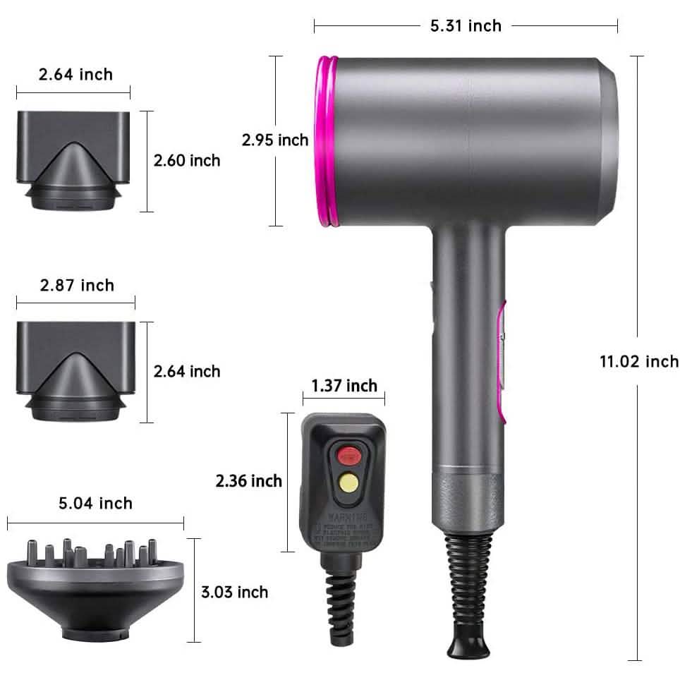 1800W プロフェッショナルヘアドライヤー ディフューザー イオニックコンディショニング