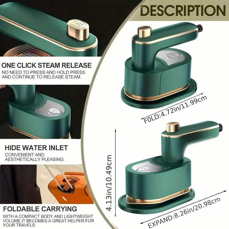 180° Rotating Mini Portable Folding Steam Iron