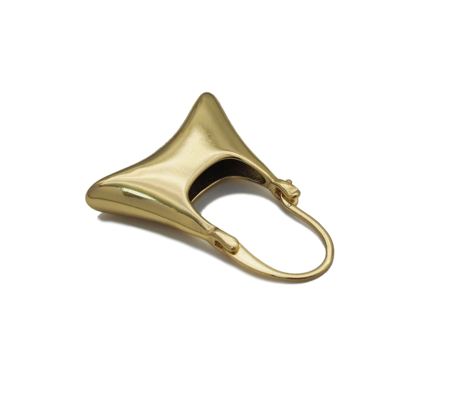 Gold Silver Purse Lady's Bag Shape Earrings, Sku#B332
