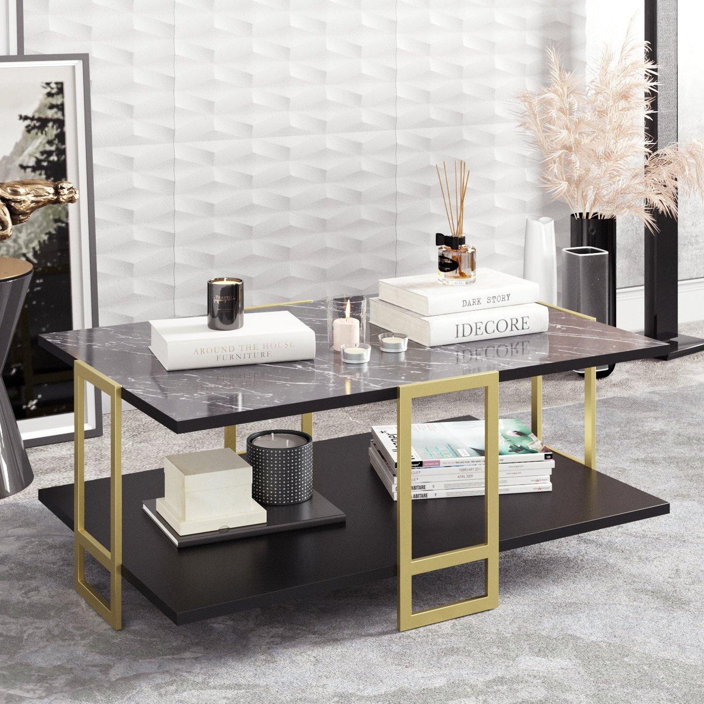 Polka Metal Wood Coffee Table
