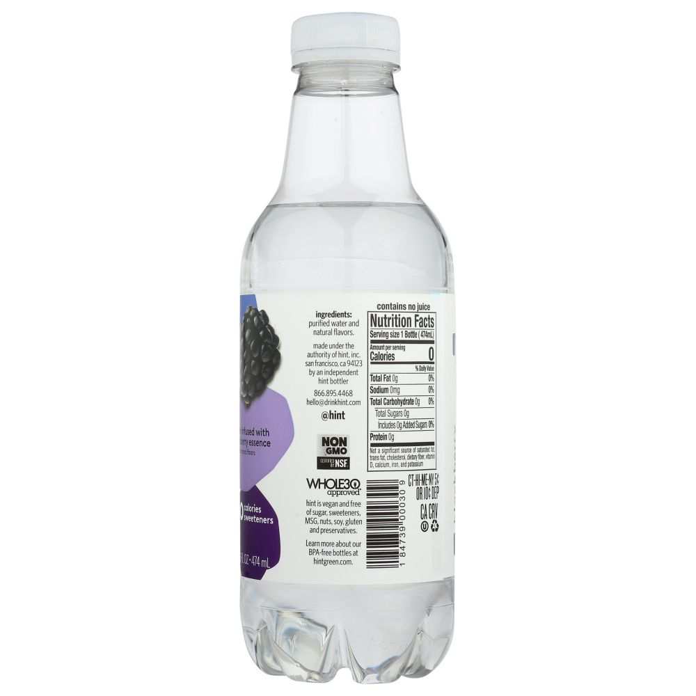 HINT: Premium Essence Blackberry Water, 16 Oz